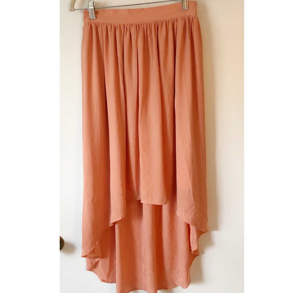 Francesca’s coral high-low skirt size small